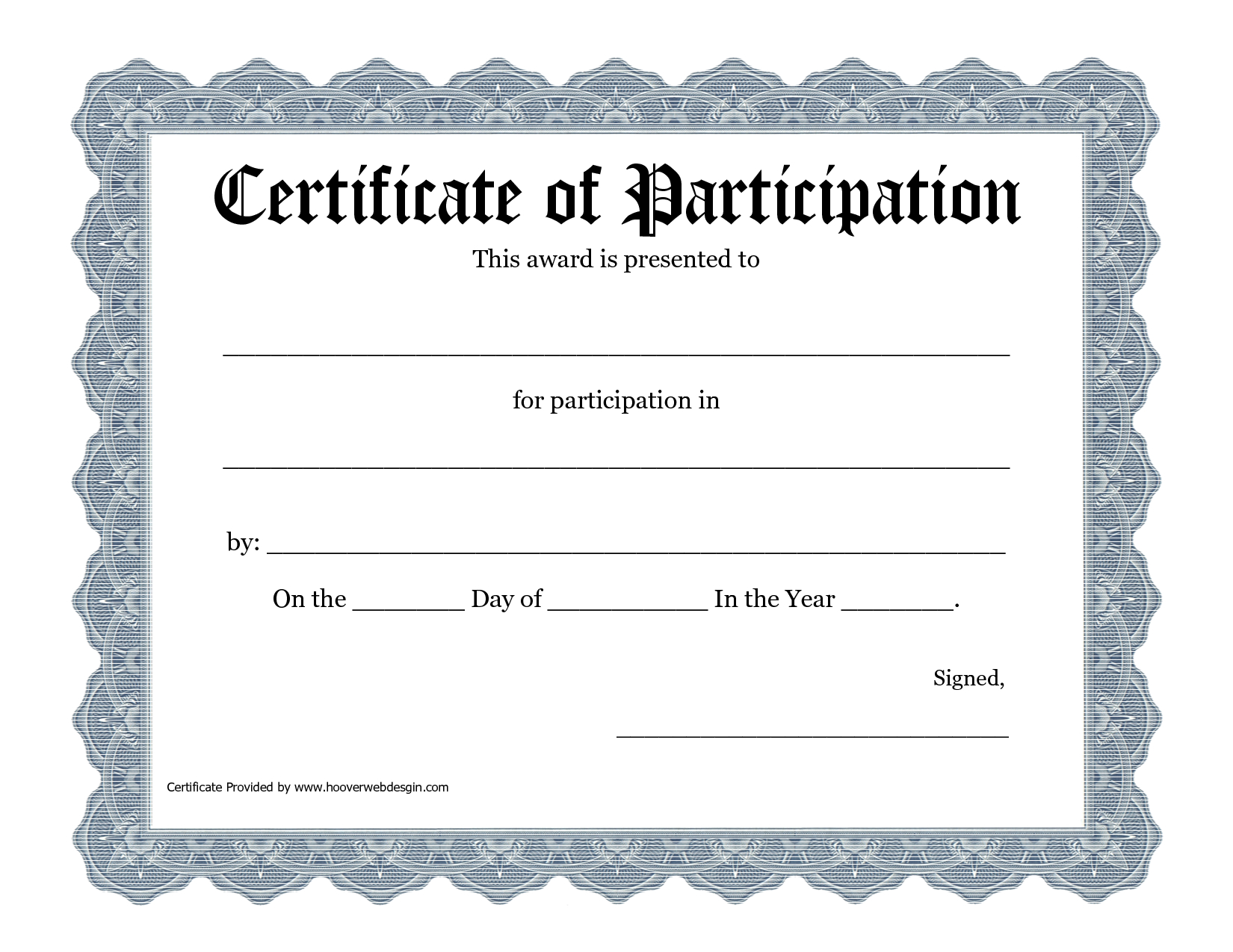 Free Printable Award Certificate Template - Bing Images For Certificate Of Participation Template Pdf