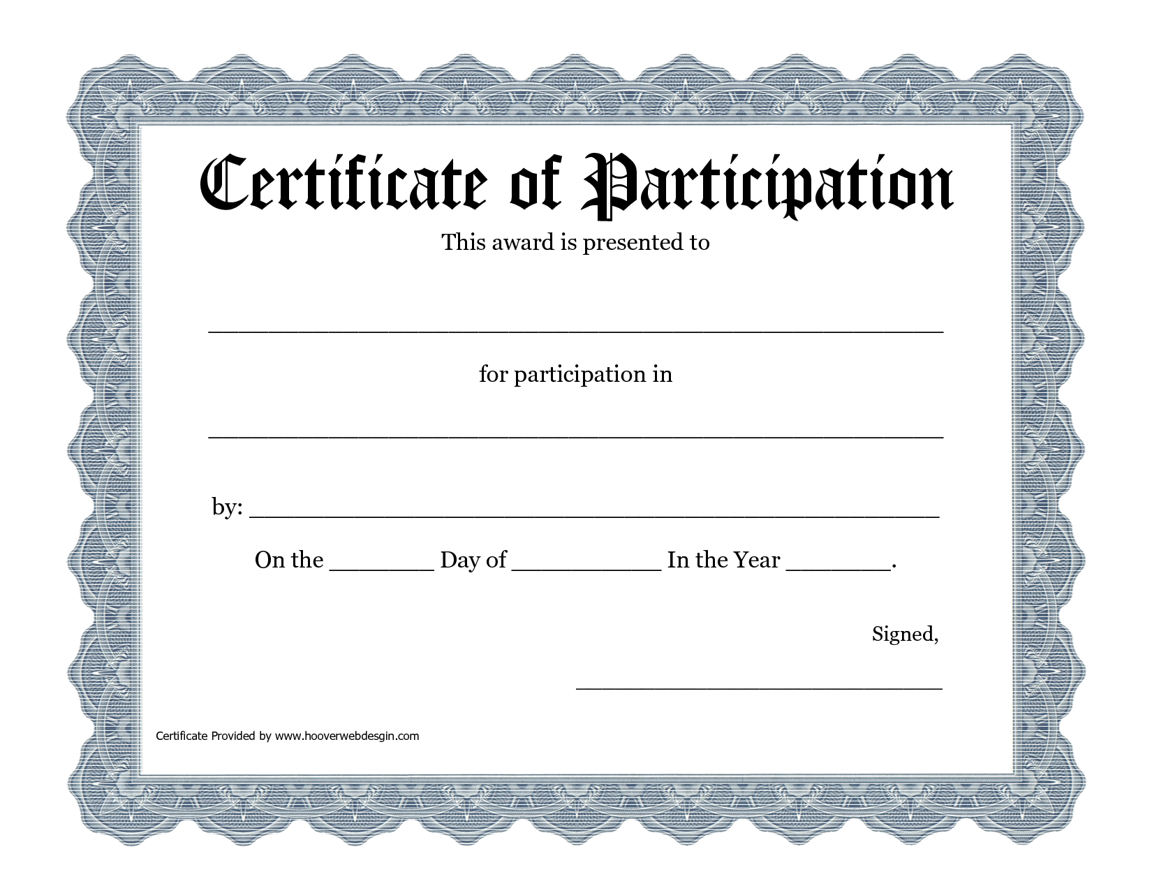 Free Printable Award Certificate Template – Bing Images Throughout Templates For Certificates Of Participation