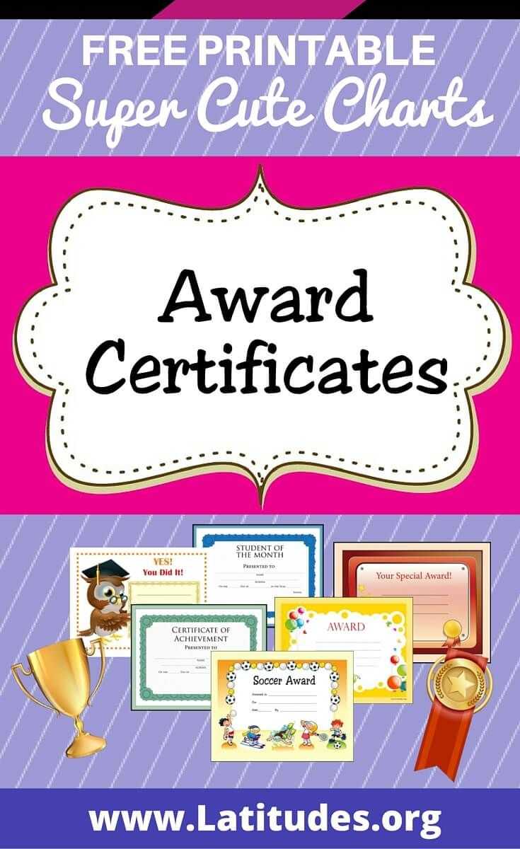 Free Printable Award Certificates For Kids | Homeschool Intended For Sports Day Certificate Templates Free