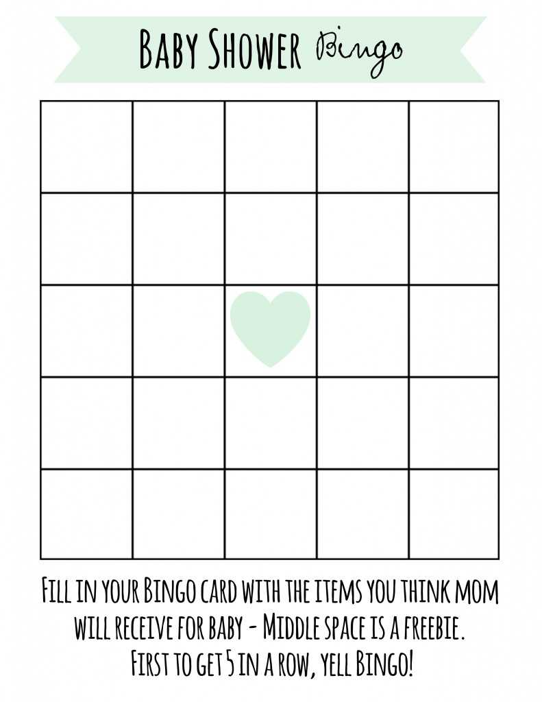 Free Printable Baby Shower Bingo – Frugal Fanatic With Blank Bingo Card Template Microsoft Word