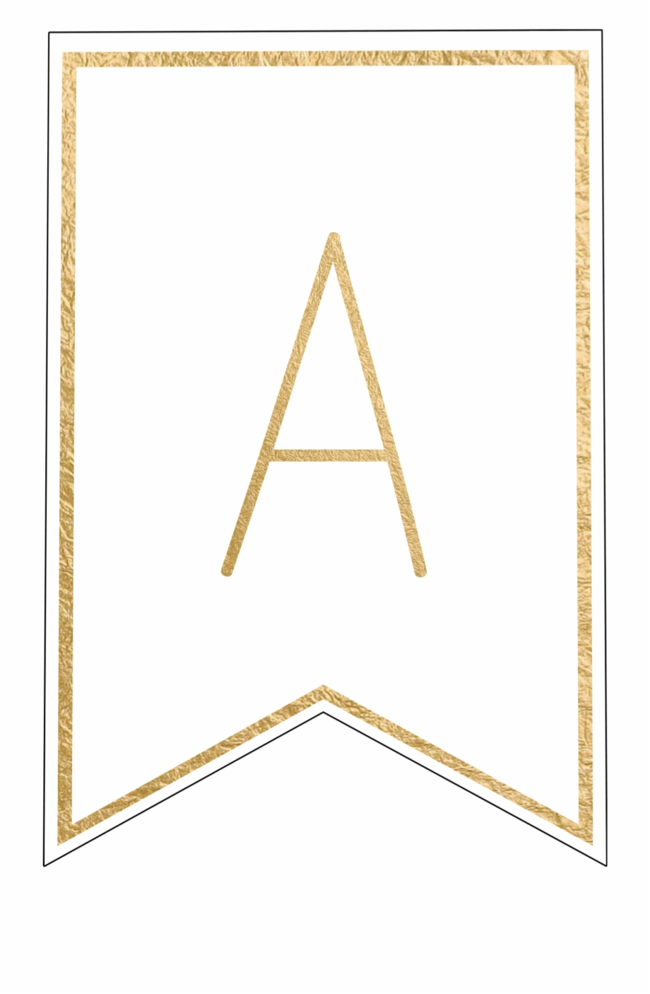 Free Printable Banner Letters Template – Letter Png Gold Regarding Banner Cut Out Template