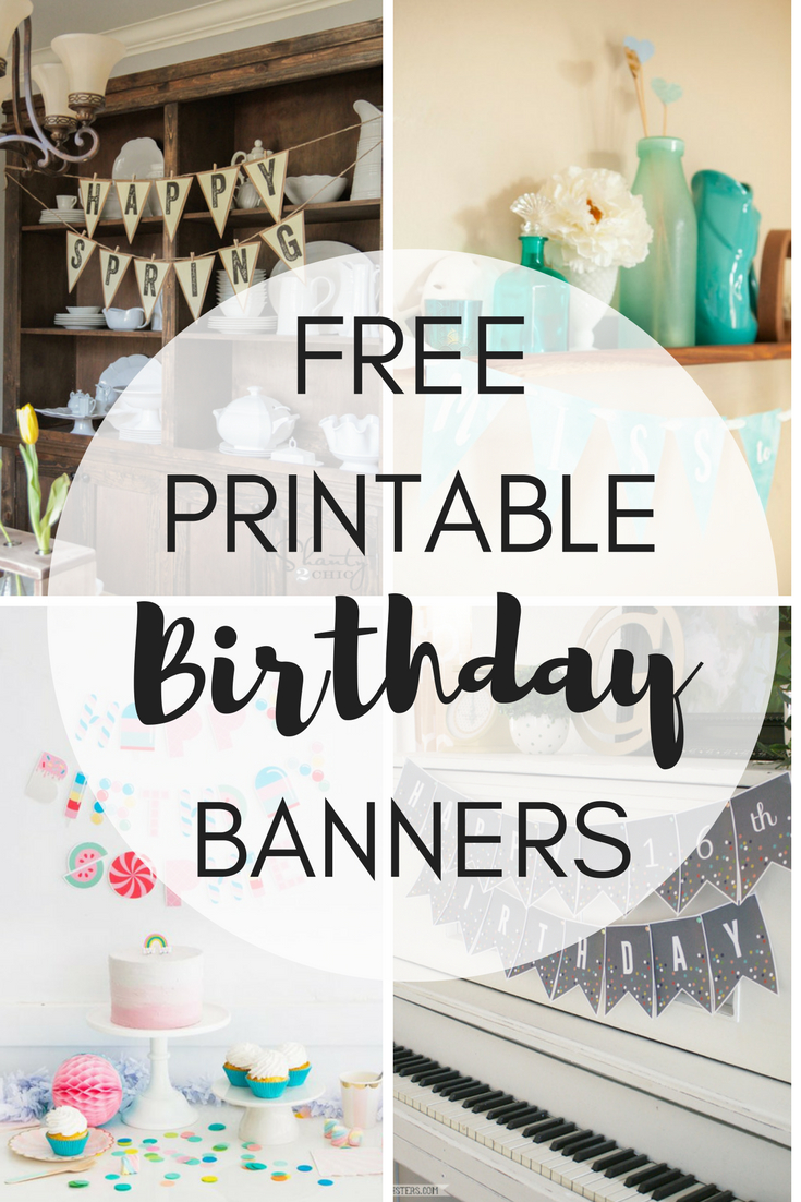 Free Printable Birthday Banners – The Girl Creative Pertaining To Diy Banner Template Free