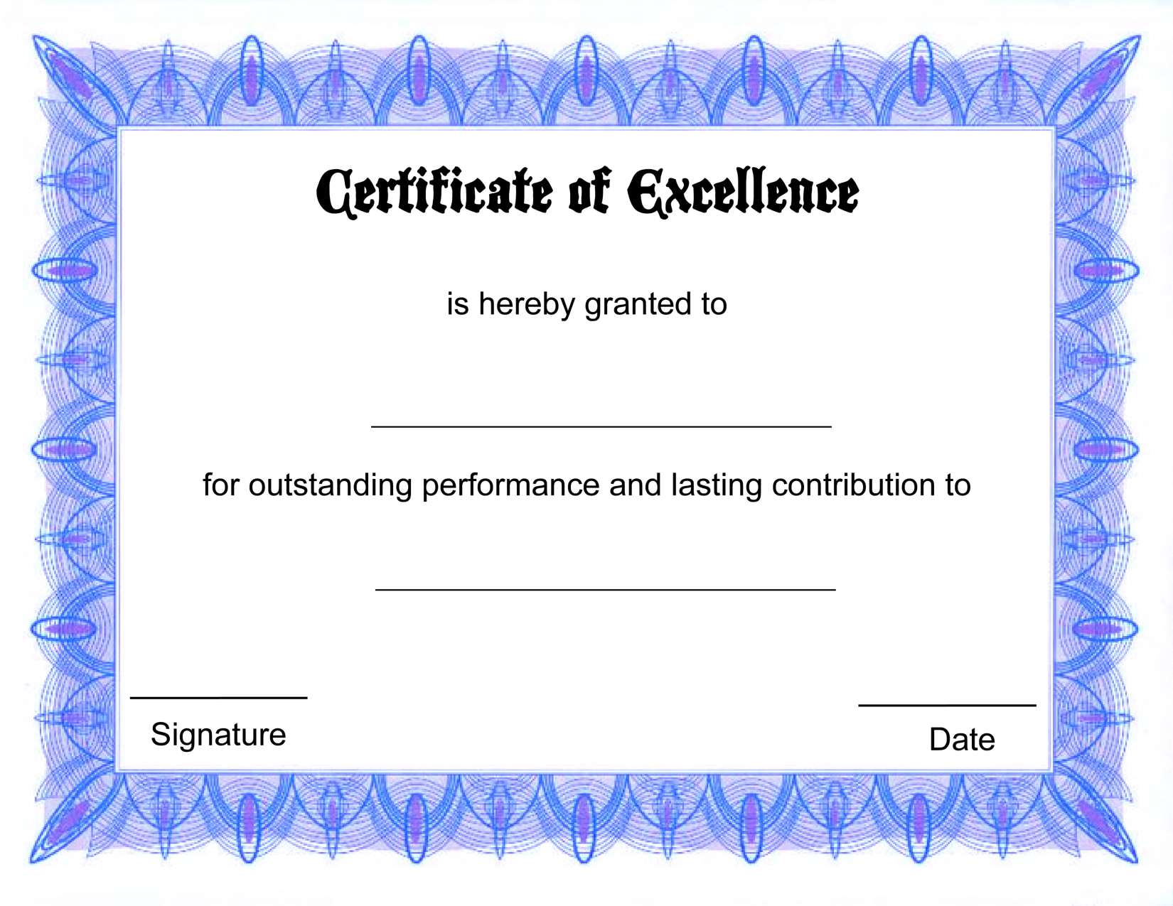 Free Printable Blank Award Certificate Templates | Mult Igry Pertaining To Free Printable Blank Award Certificate Templates