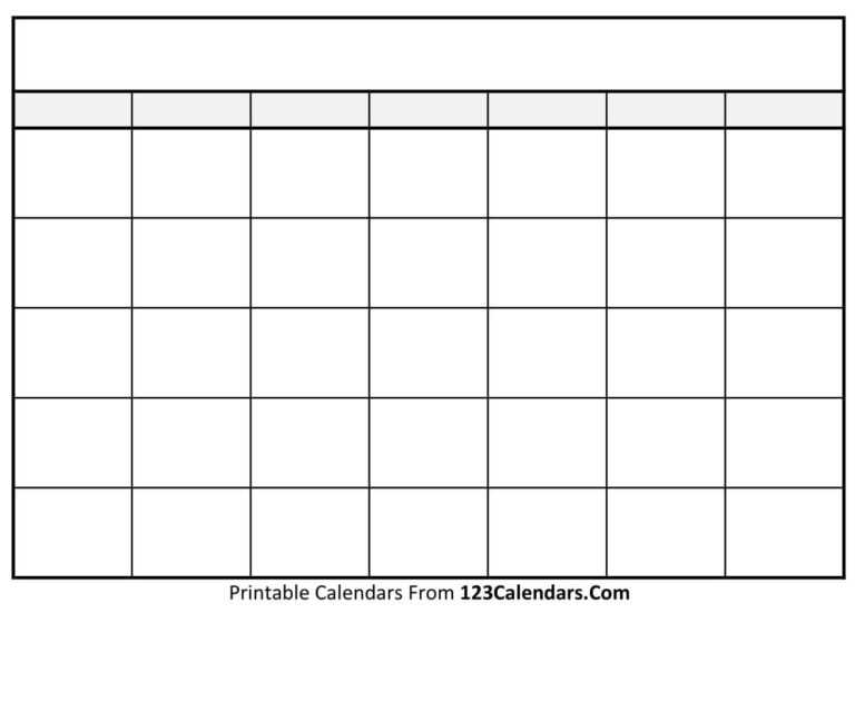 Free Printable Blank Calendar 123Calendars Blank Calendar For Blank printable-one-pager-template-blank-printable-word-searches