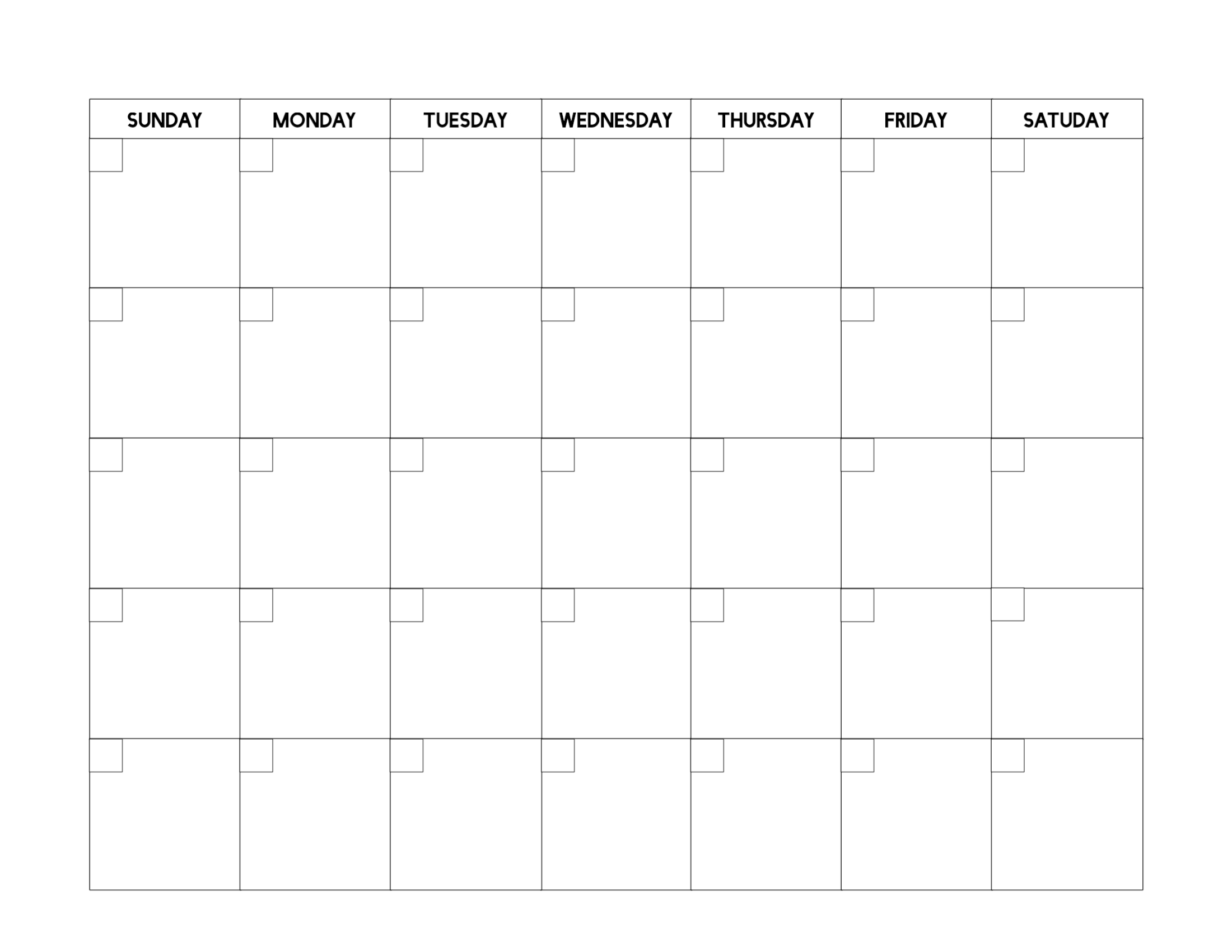 Free Printable Blank Calendar Template – Paper Trail Design Intended For Blank Calander Template