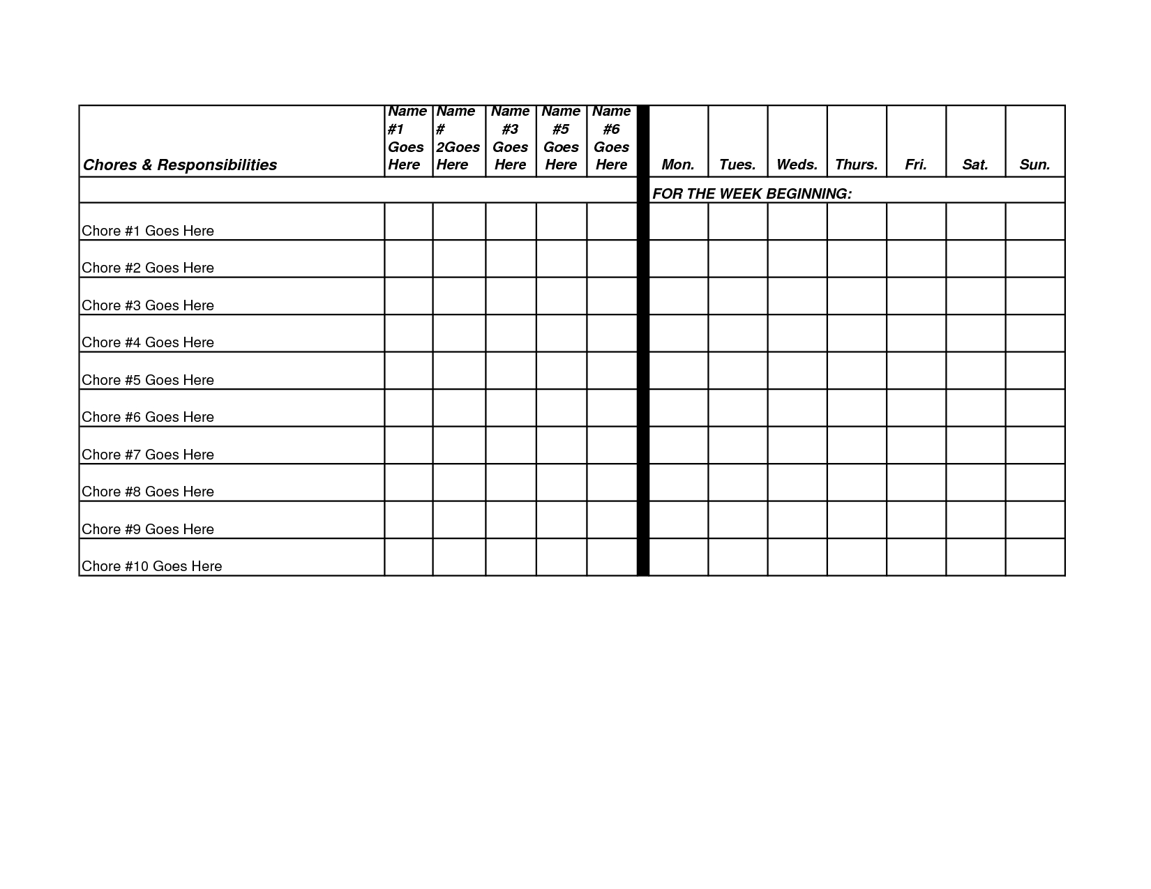 Free Printable Blank Charts | Scope Of Work Template Intended For Blank Scheme Of Work Template