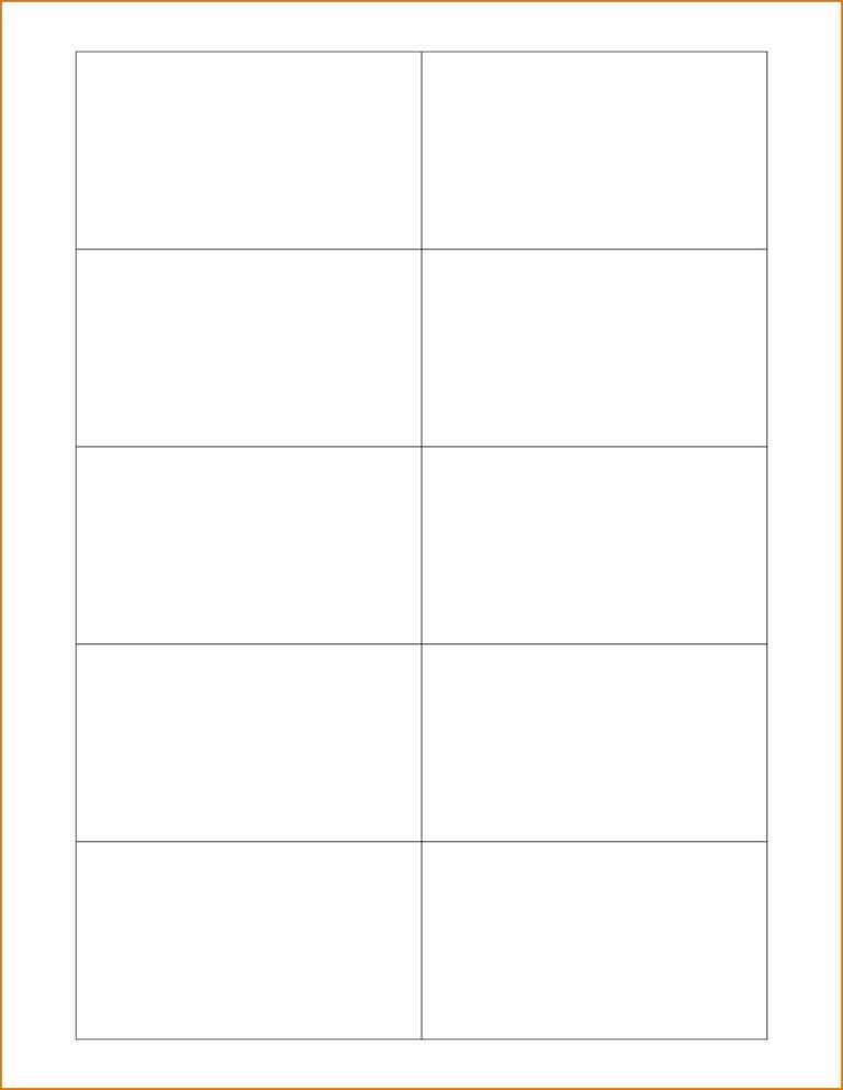 Blank Playing Card Template