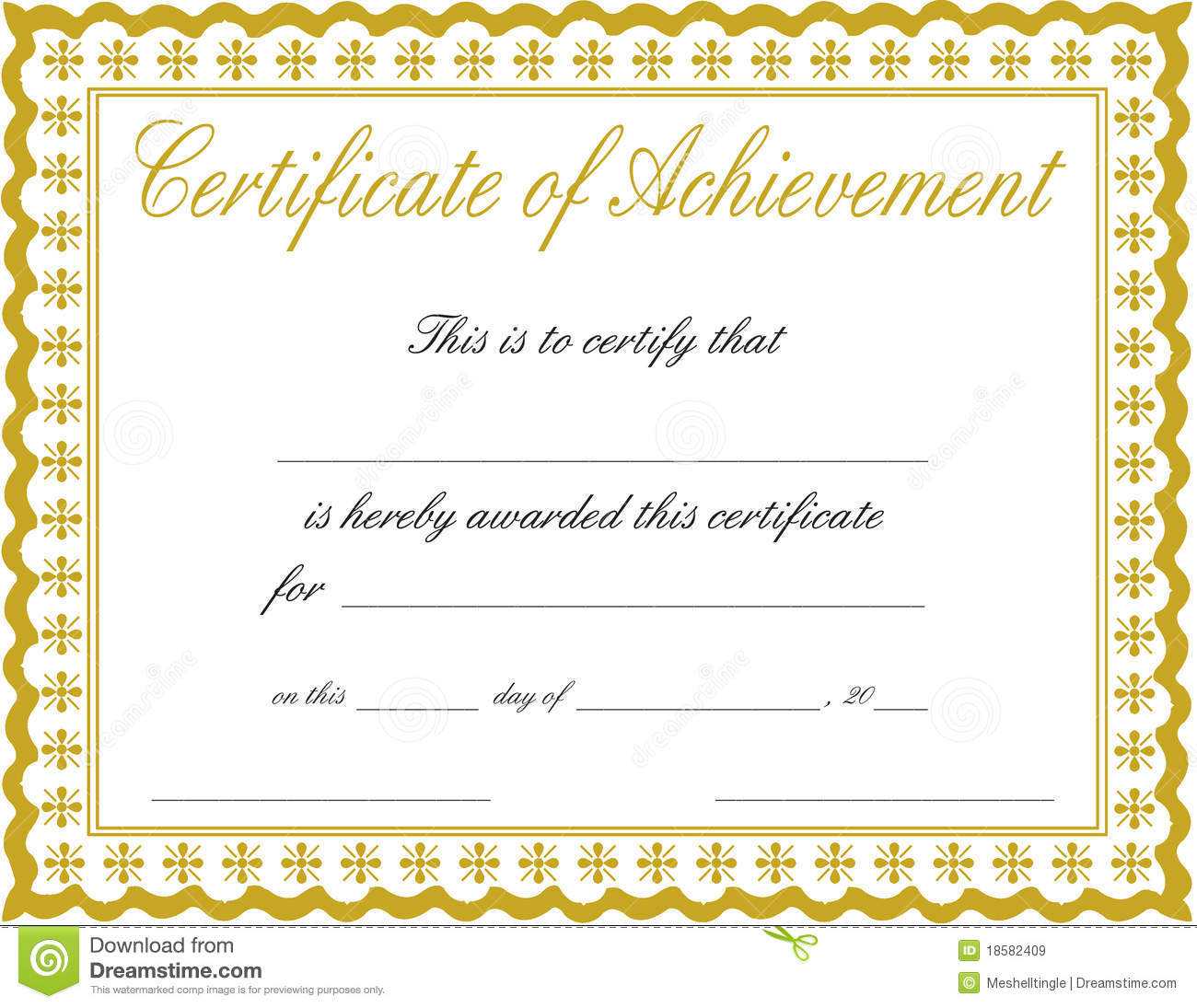 Free Printable Certificate Of Achievement Template | Mult Inside Free Printable Certificate Of Achievement Template