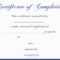 Free Printable Certificate Of Completion | Mult Igry With Regard To Certificate Of Completion Template Free Printable