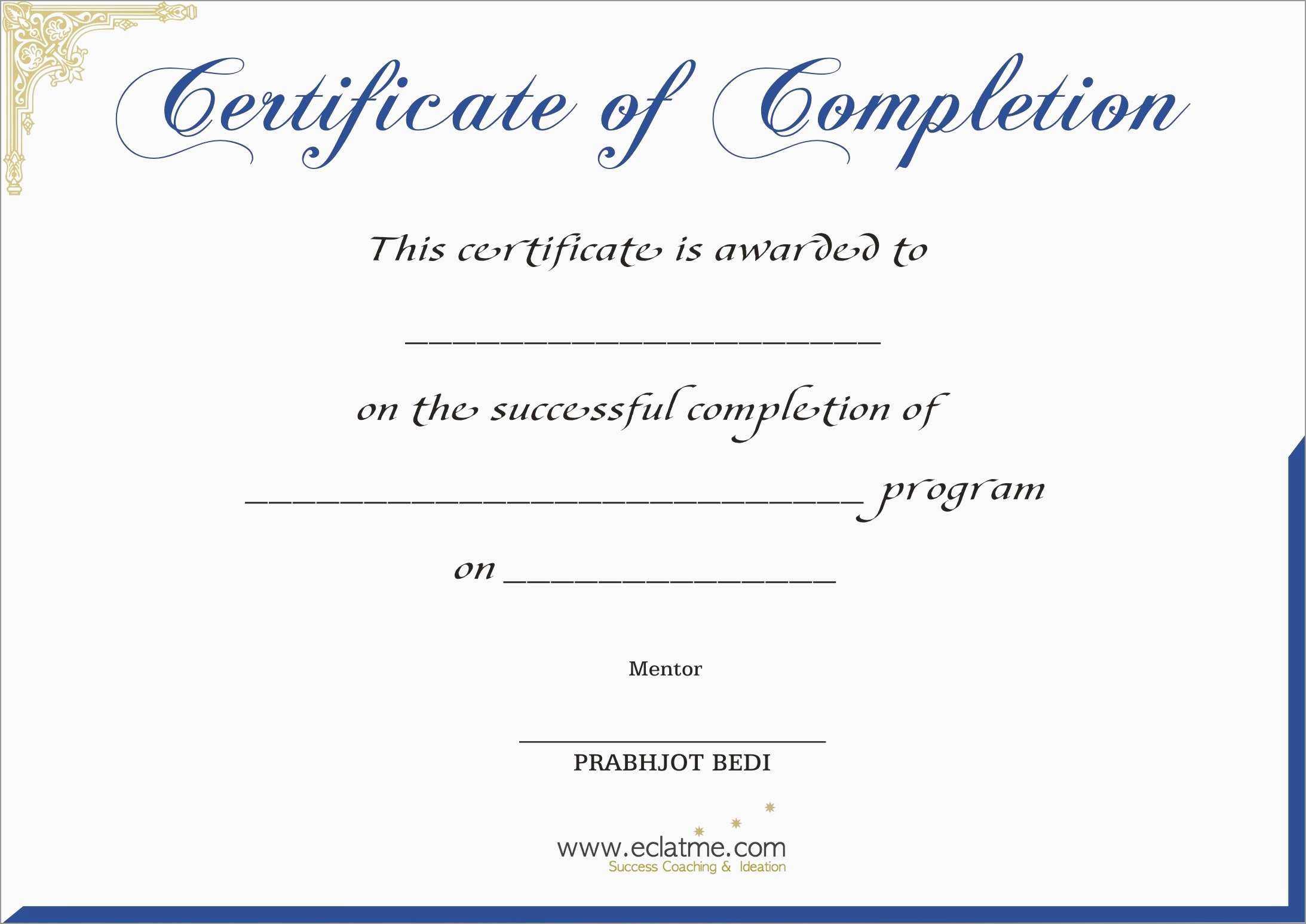 Free Printable Certificate Of Completion | Mult Igry With Regard To Certificate Of Completion Template Free Printable
