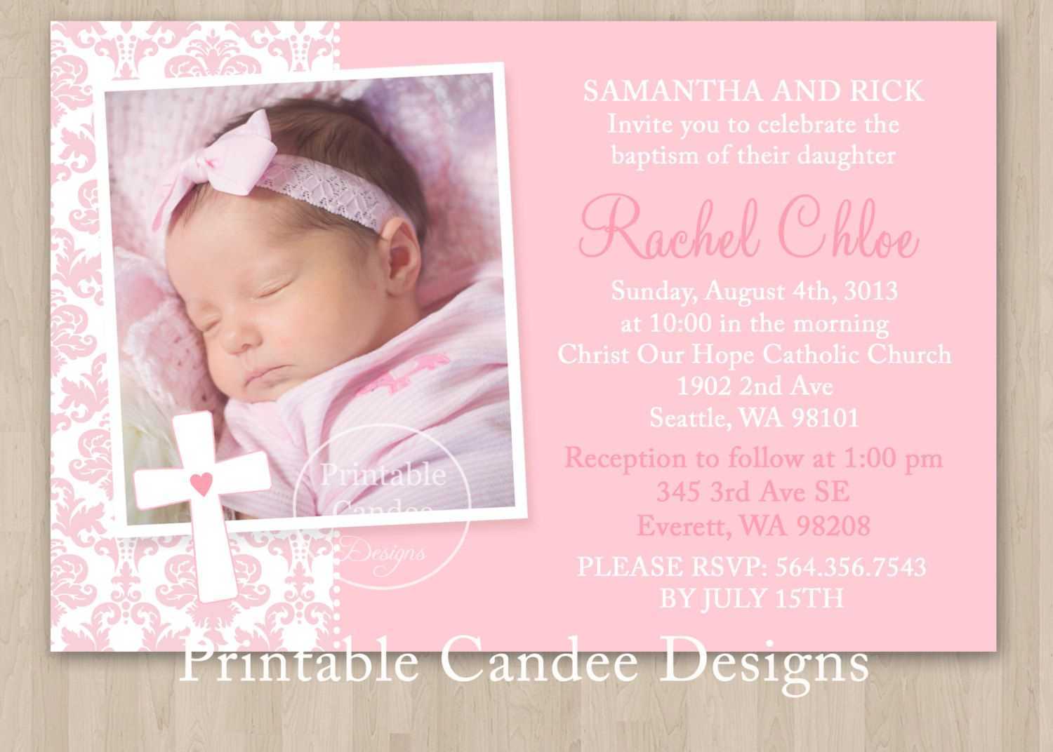 Free Printable Christening Invitation | Best Party Ideas In Free Christening Invitation Cards Templates