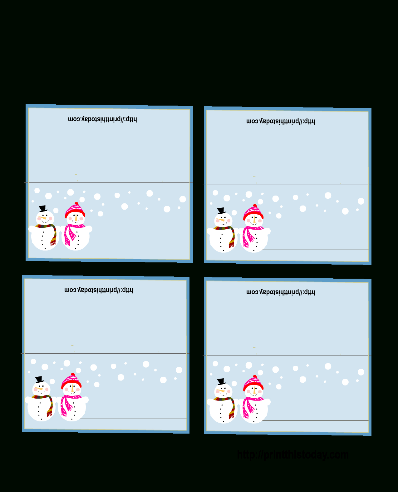 Free Printable Christmas Place Cards With Regard To Christmas Table Place Cards Template