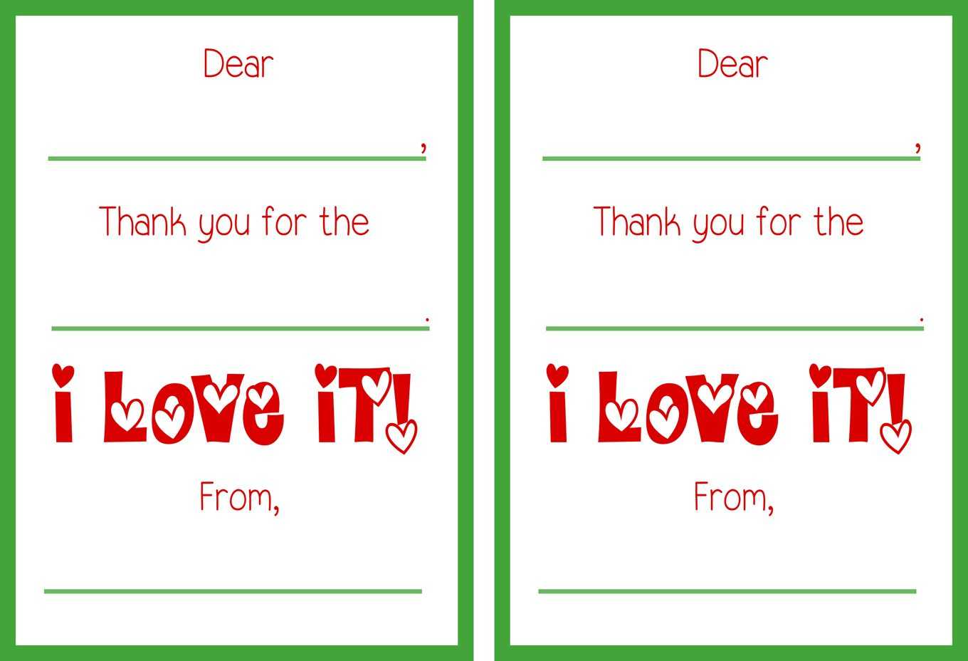 Free Printable Christmas Thank You Cards With Regard To Christmas Thank You Card Templates Free