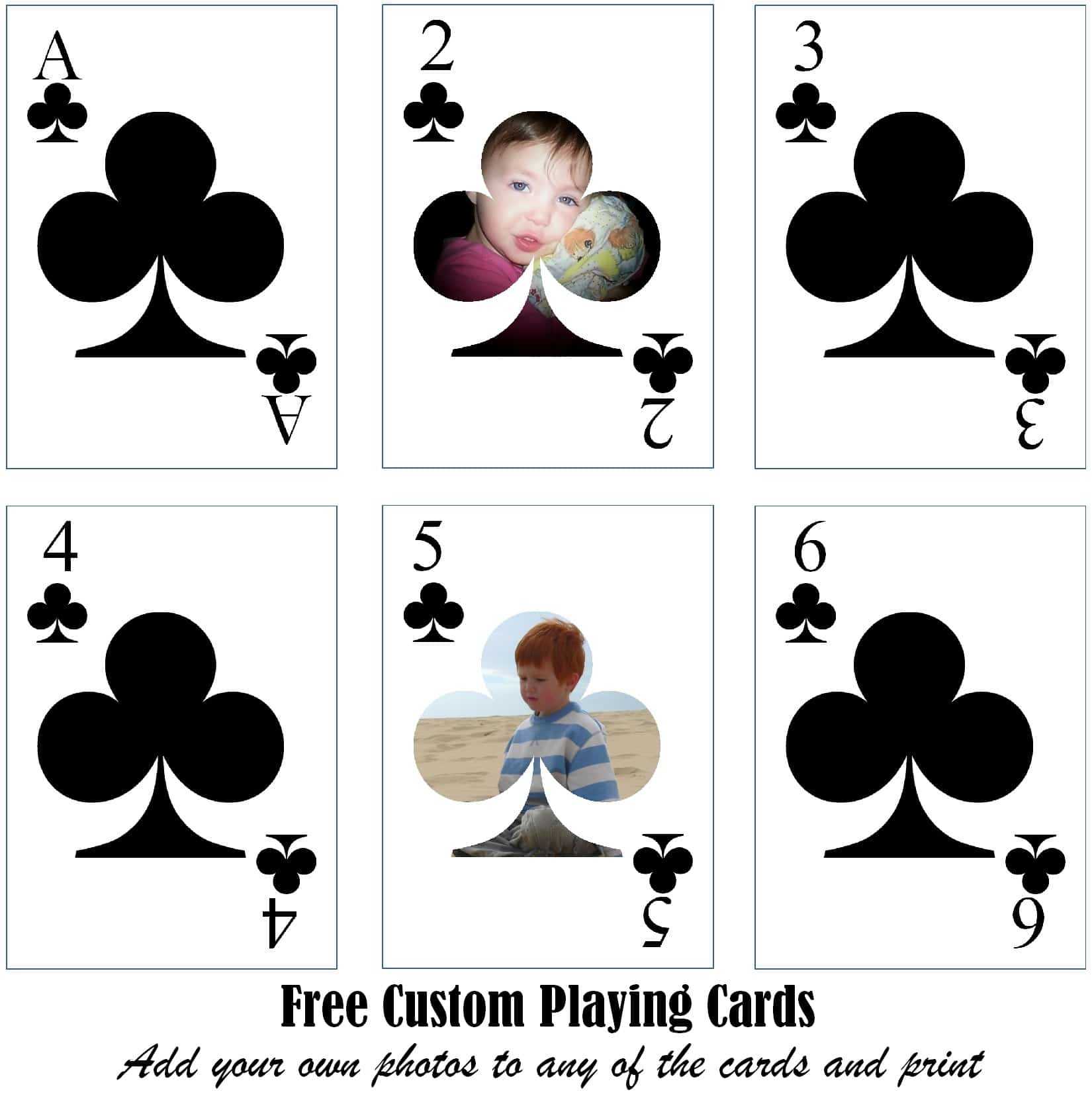 Free Printable Custom Playing Cards | Add Your Photo And/or Text With Free Printable Playing Cards Template