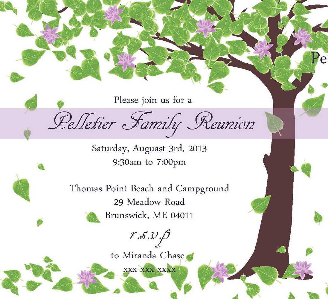 Free Printable Family Reunion Invitations | Mult Igry Pertaining To Reunion Invitation Card Templates