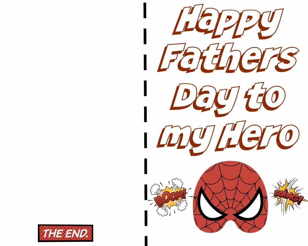 Free Printable Fathers Day Super Hero Cards. Just Print Out Inside Fathers Day Card Template