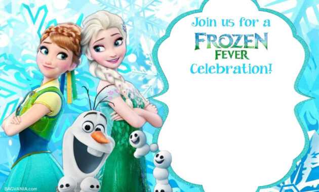 Free Printable Frozen Invitation Templates | Bagvania Free regarding Frozen Birthday Card Template
