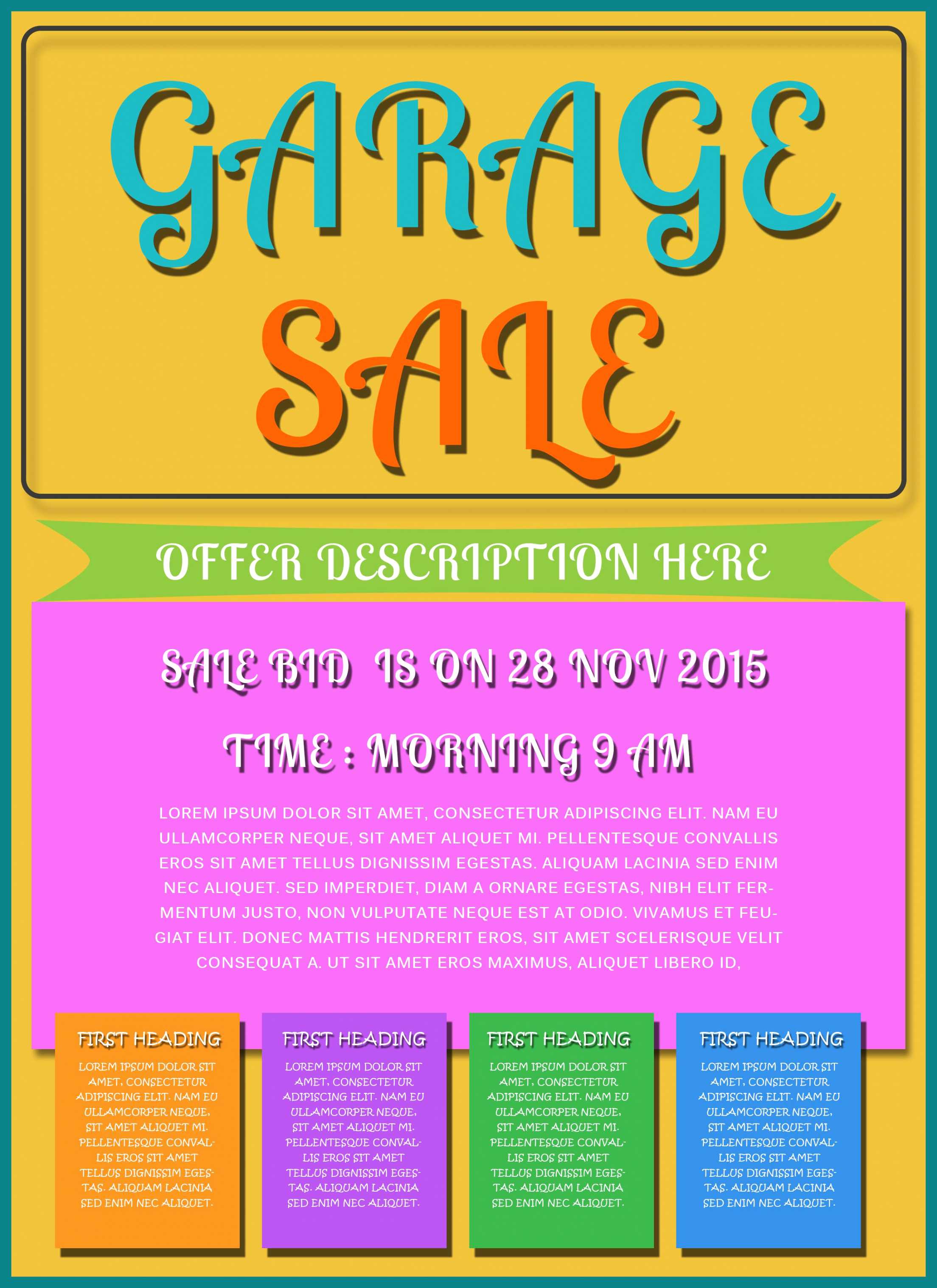 Free Printable Garage Sale Flyers Templates Attract More Pertaining To Garage Sale Flyer Template Word