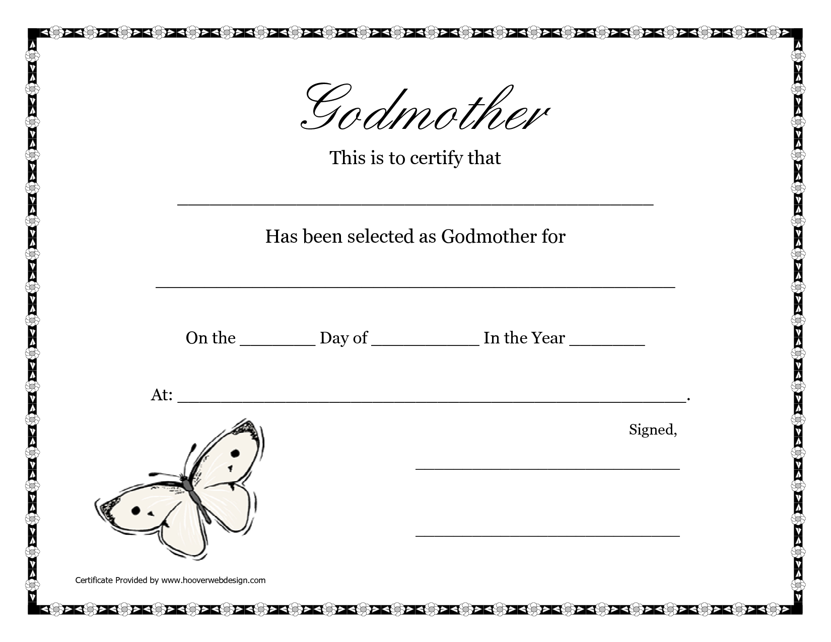 Free Printable Godparent Certificates | Printable Godmother Regarding Baby Christening Certificate Template