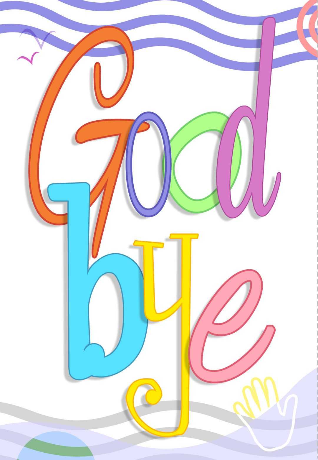 Free Printable Good Bye Greeting Card | Greeting Cards For Regarding Goodbye Card Template