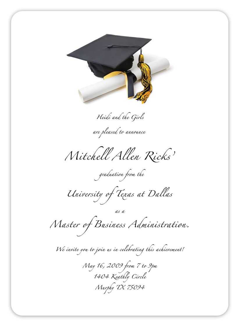 Free Printable Graduation Invitation Templates 2013 2017 With Free Graduation Invitation Templates For Word