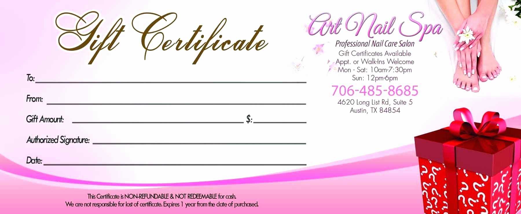 Free Printable Hair Salon Gift Certificate Template | Mult Throughout Nail Gift Certificate Template Free