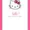 Free Printable Hello Kitty Birthday Invitations – Bagvania With Regard To Hello Kitty Birthday Card Template Free