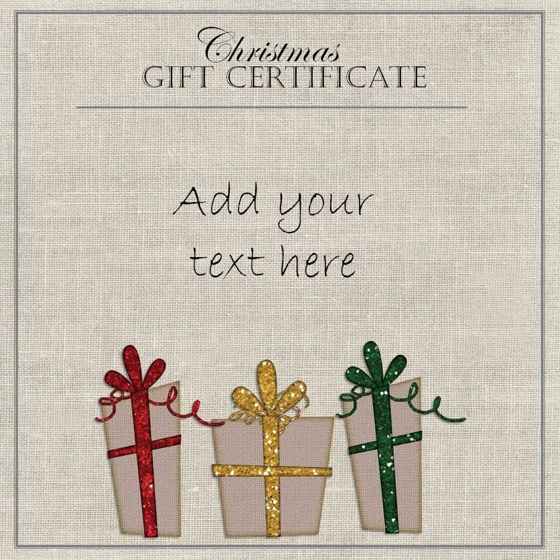 Free Printable Holiday Gift Certificates Christmas Vouchers For Free Christmas Gift Certificate Templates