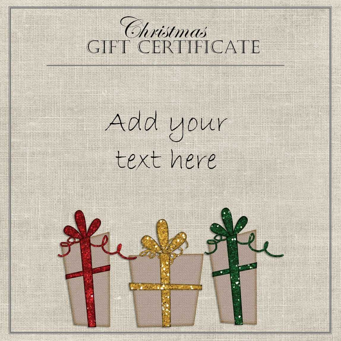 Free Printable Holiday Gift Certificates Christmas Vouchers For Free Christmas Gift Certificate Templates