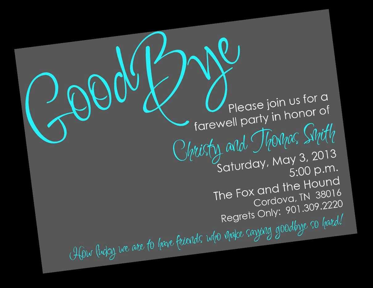 Free Printable Invitation Templates Going Away Party Regarding Farewell Invitation Card Template