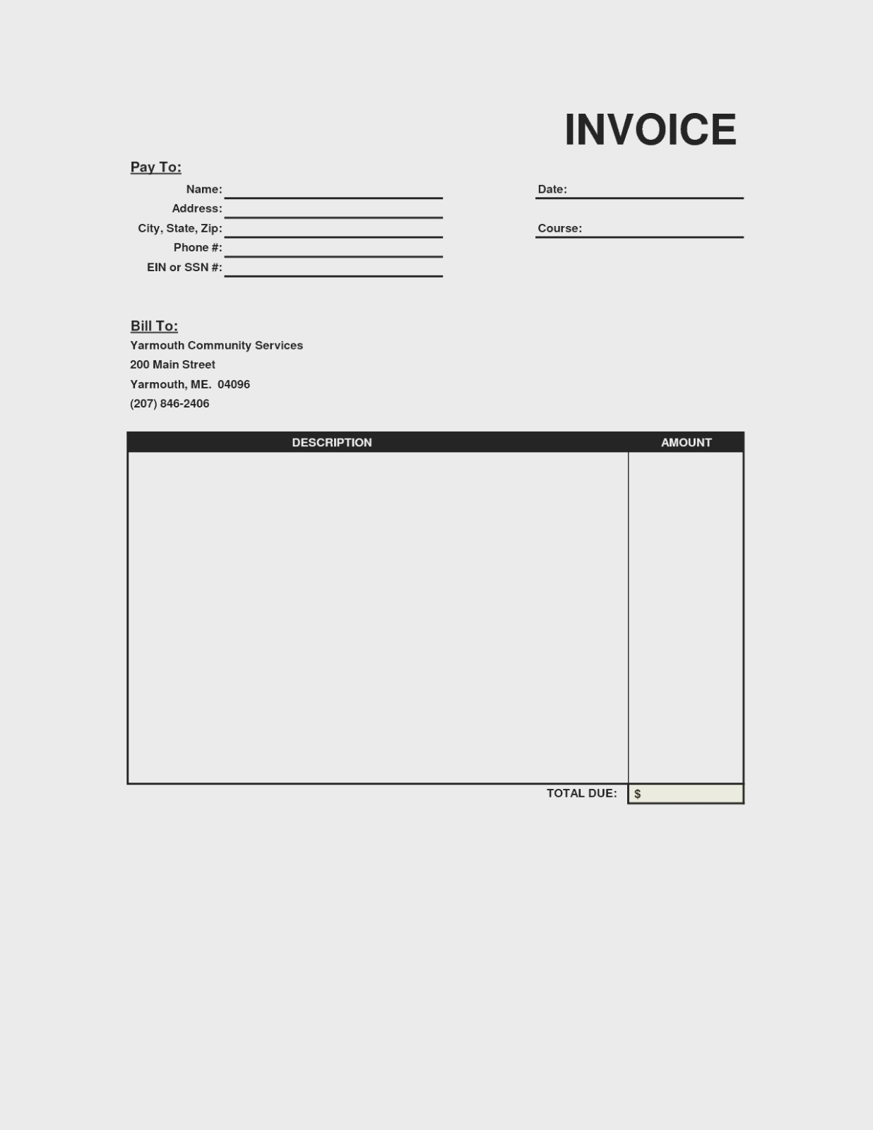 Free Printable Invoice Templates Blank Template Word South Throughout Free Printable Invoice Template Microsoft Word