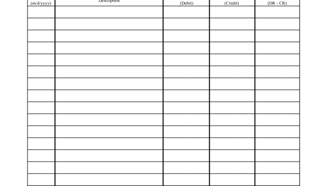 Free Printable Ledger Template | Accounting Templates intended for Blank Ledger Template