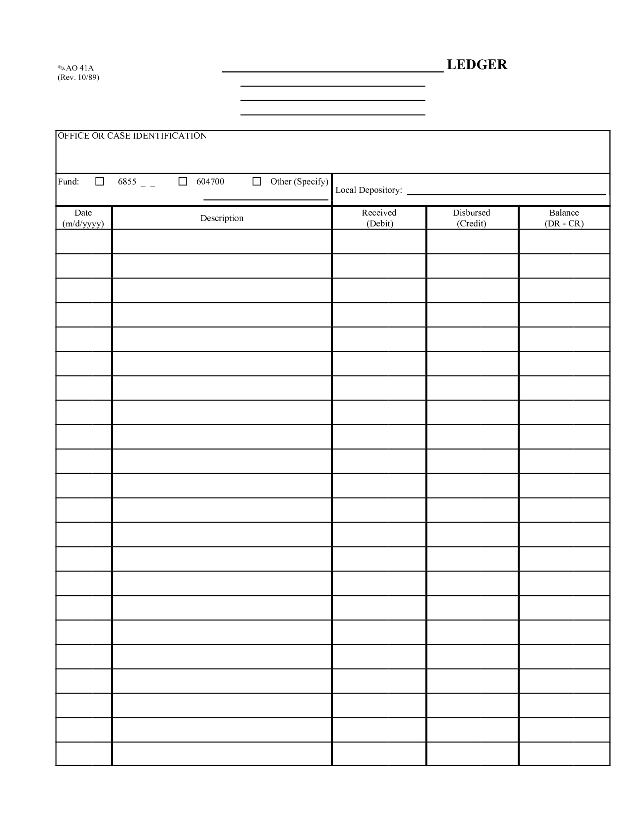 Free Printable Ledger Template | Accounting Templates Intended For Blank Ledger Template