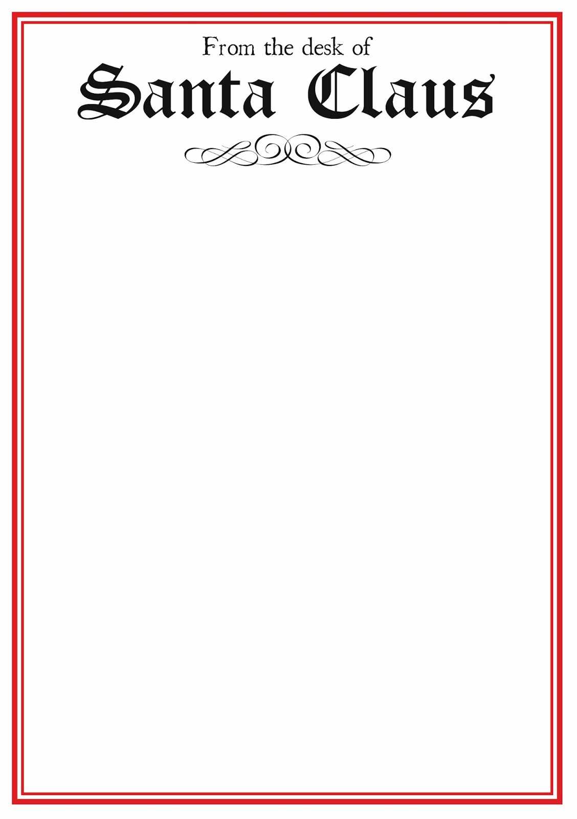 Free Printable Letter From Santa Word Template Samples Intended For Santa Letter Template Word