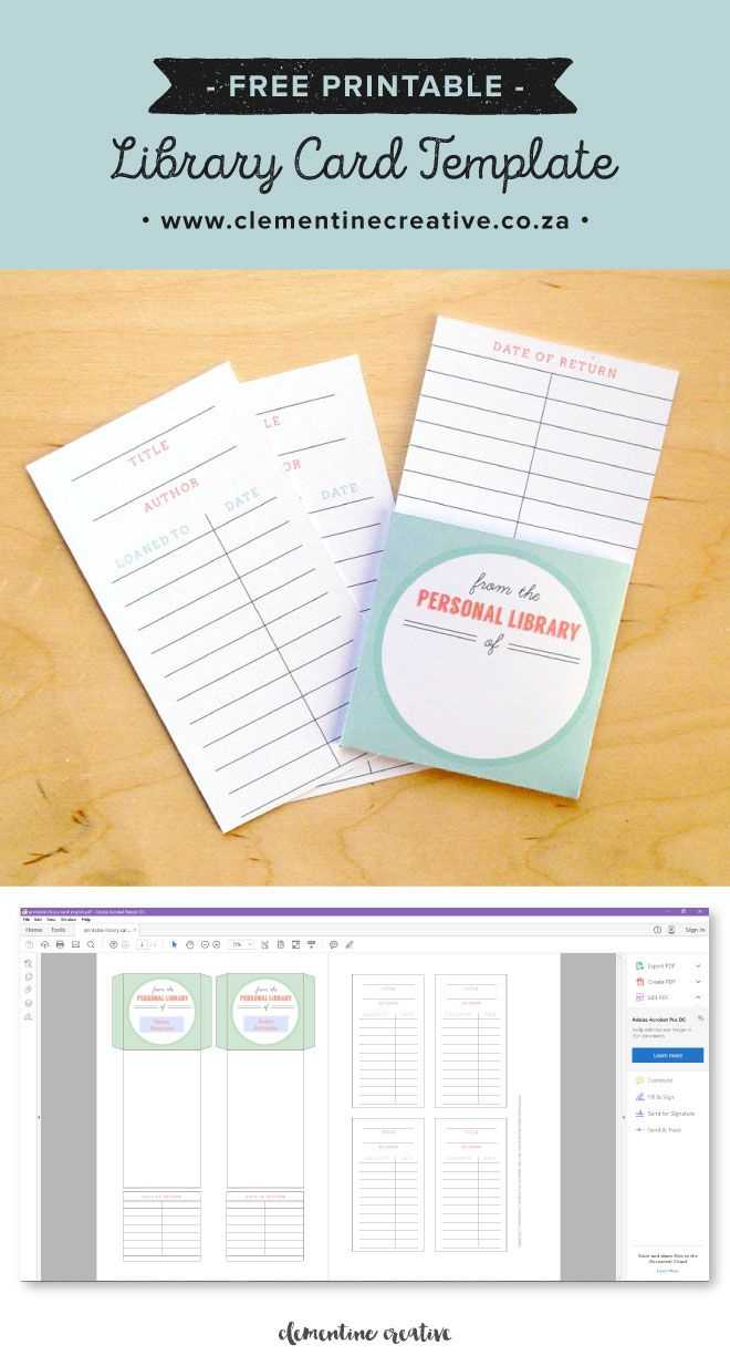 Free Printable Library Cards | Printables | The Best For Library Catalog Card Template