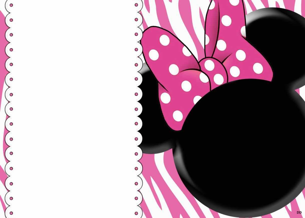 Free Printable Minnie Mouse 1St Birthday Invitation Within Minnie Mouse Card Templates