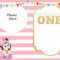 Free Printable Minnie Mouse 1St Invitation Templates | Miney Inside Minnie Mouse Card Templates