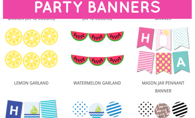 Free Printable Party Banners From @chicfetti | Free for Free Printable Party Banner Templates