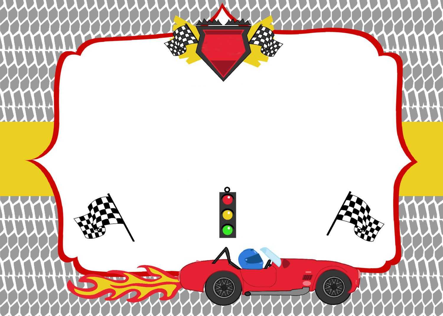 Free Printable Race Car Birthday Party Invitations – Updated Intended For Blank Race Car Templates