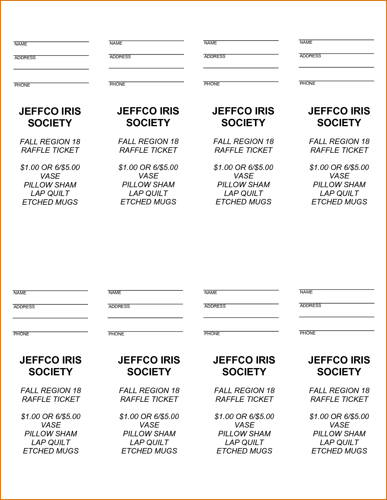 Free Printable Raffle Tickets - Free Printable Raffle Ticket Within Free Raffle Ticket Template For Word