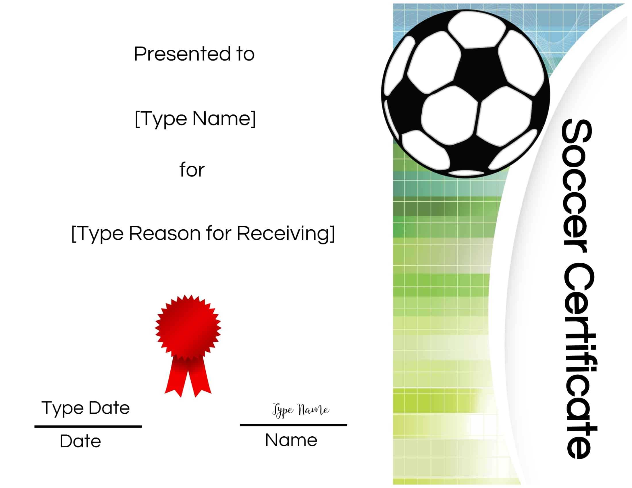 Free Printable Soccer Certificate Templates Award Maker Edit With Regard To Soccer Certificate Templates For Word