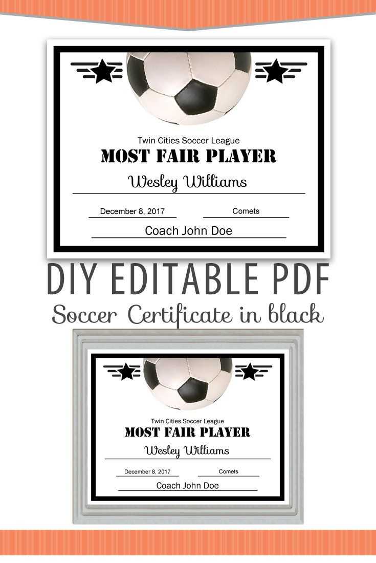 Free Printable Soccer Certificate Templates Editable Pdf Throughout Soccer Certificate Template Free