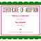 Free Printable Stuffed Animal Adoption Certificate In Adoption Certificate Template