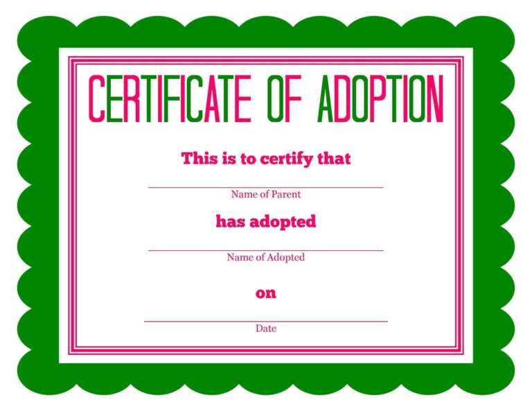 Free Printable Stuffed Animal Adoption Certificate with regard to Build ...