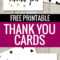 Free Printable Thank You Cards | Freebies | Printable Thank Inside Free Printable Thank You Card Template