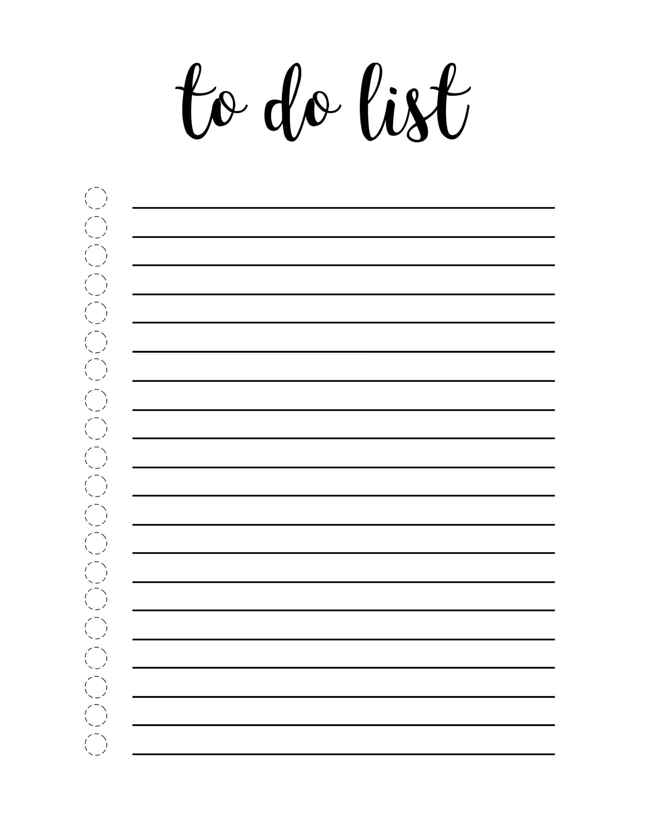 Free Printable To Do List Template | 》Crafty Much | To Do Pertaining To Blank To Do List Template