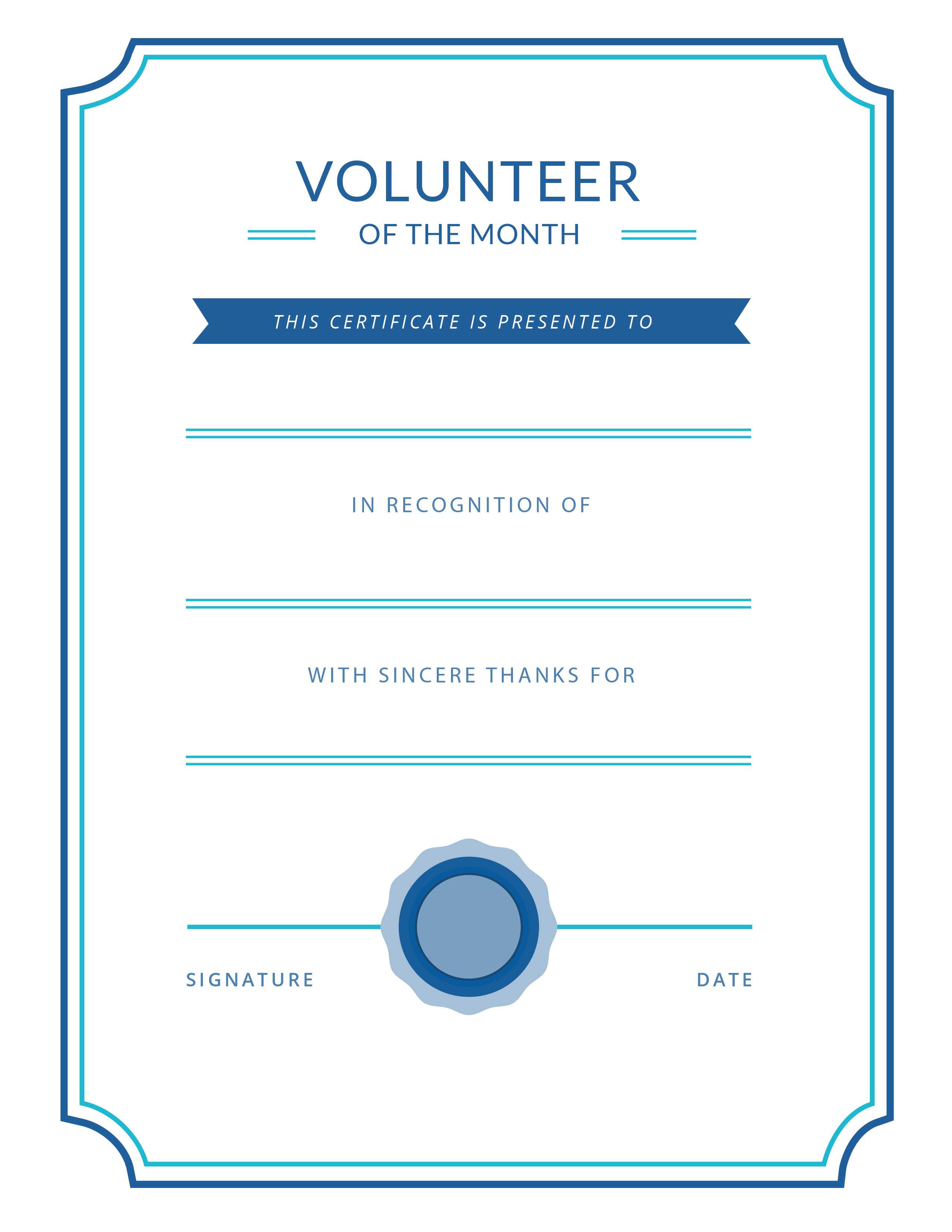 Free Printable Volunteer Appreciation Certificates | Signup Regarding Volunteer Certificate Template