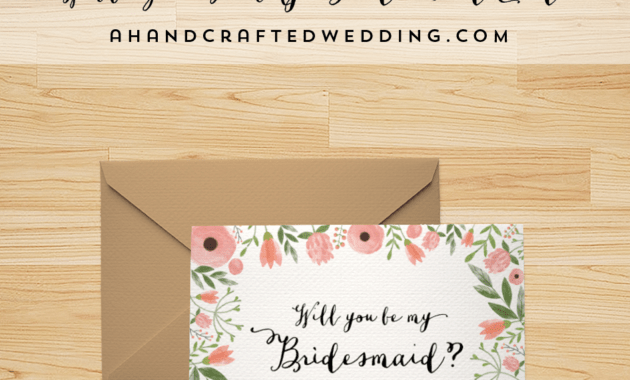 Free Printable Will You Be My Bridesmaid Card | | Freebies inside Will You Be My Bridesmaid Card Template