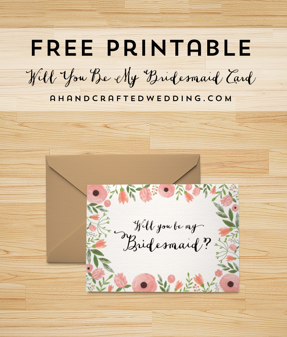Free Printable Will You Be My Bridesmaid Card | | Freebies Inside Will You Be My Bridesmaid Card Template
