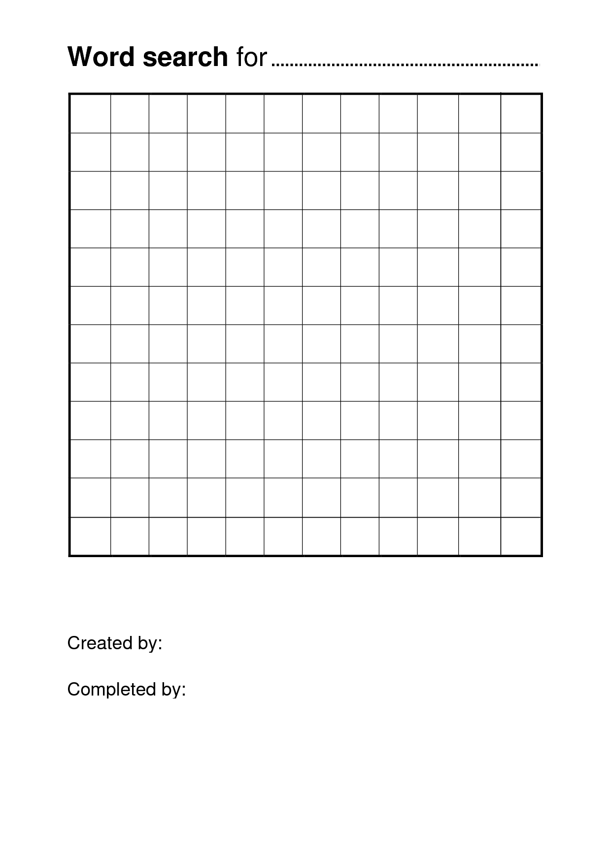 Free Printable Word Search Puzzle Templates | Pisanie | Free Pertaining To Blank Word Search Template Free